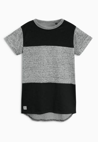 Grey Skull And Stripe T-Shirts Two Pack (3-16yrs)